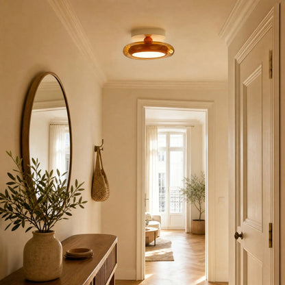 Aswyn amber ceiling light in a warm entrance hall | Wickleigh