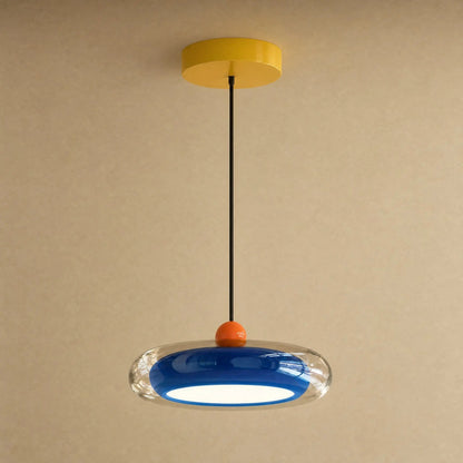 Aswyn pendant light in cobalt blue glass with adjustable cable | Wickleigh