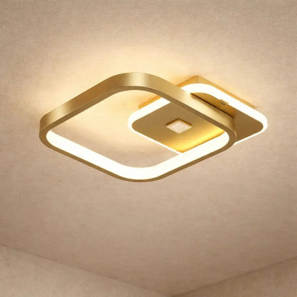 Toren motion sensor LED flush ceiling light, geometric silhouette, packshot | Wickleigh