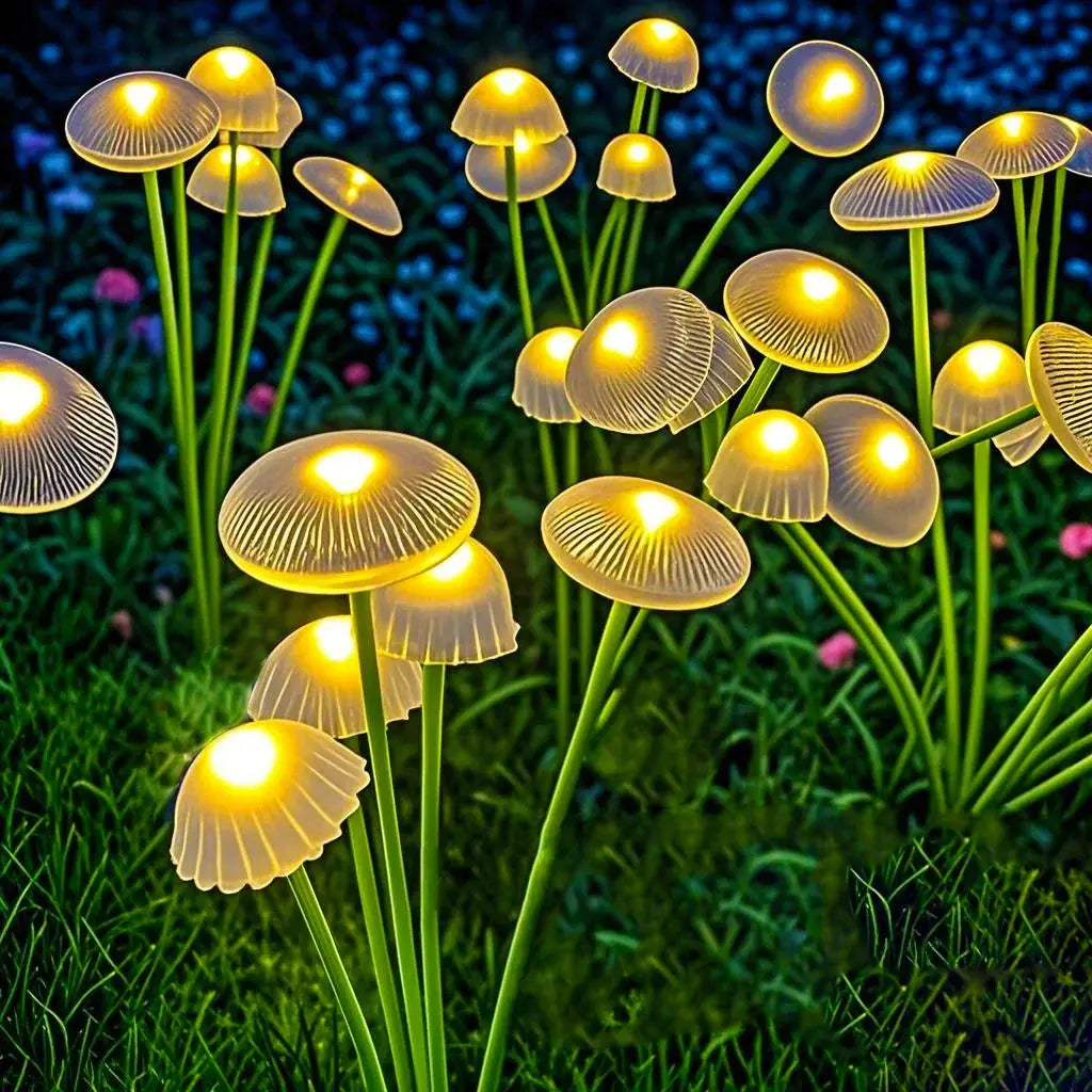 Edsen solar mushroom garden lights, warm white, packshot | Wickleigh