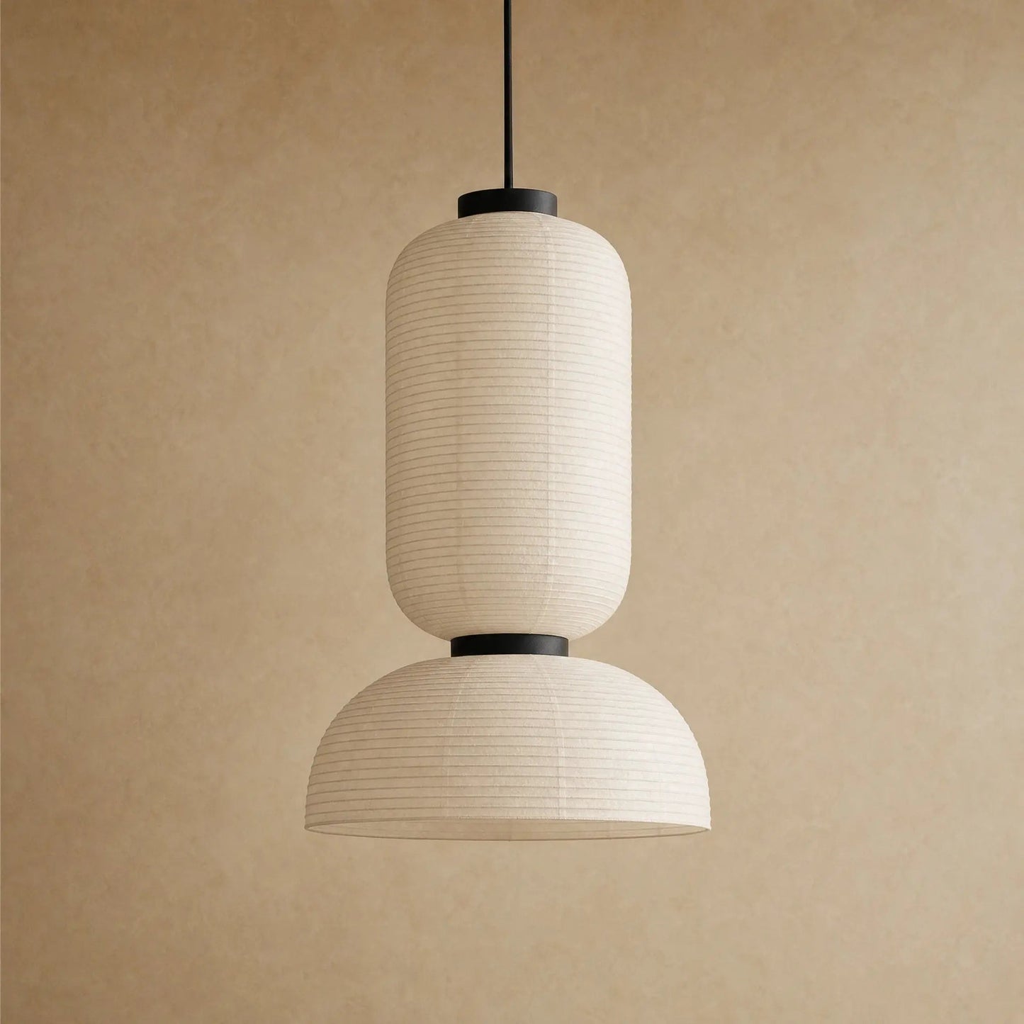 Odnell rice paper pendant light, packshot of the Ø 45 cm spindle | Wickleigh