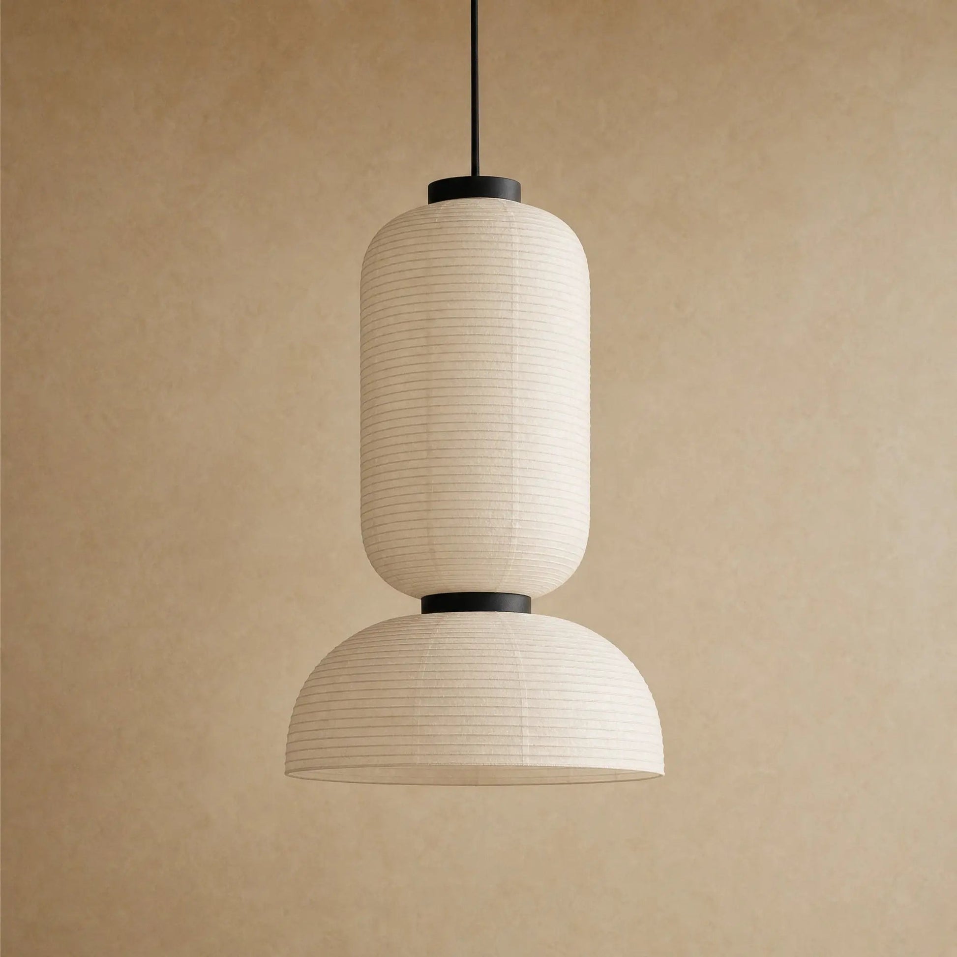 Odnell rice paper pendant light, packshot of the Ø 45 cm spindle | Wickleigh