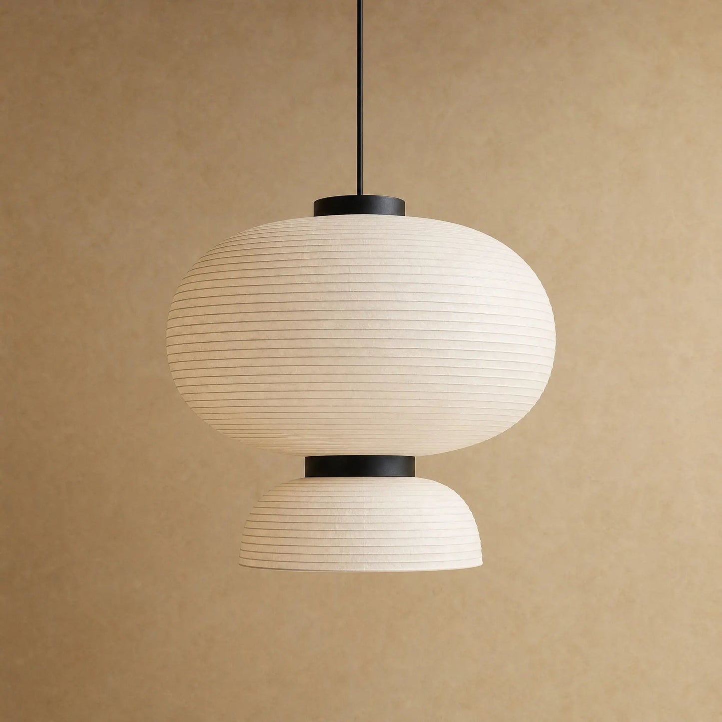 Odnell rice paper pendant light, packshot of the Ø 70 cm sphere | Wickleigh