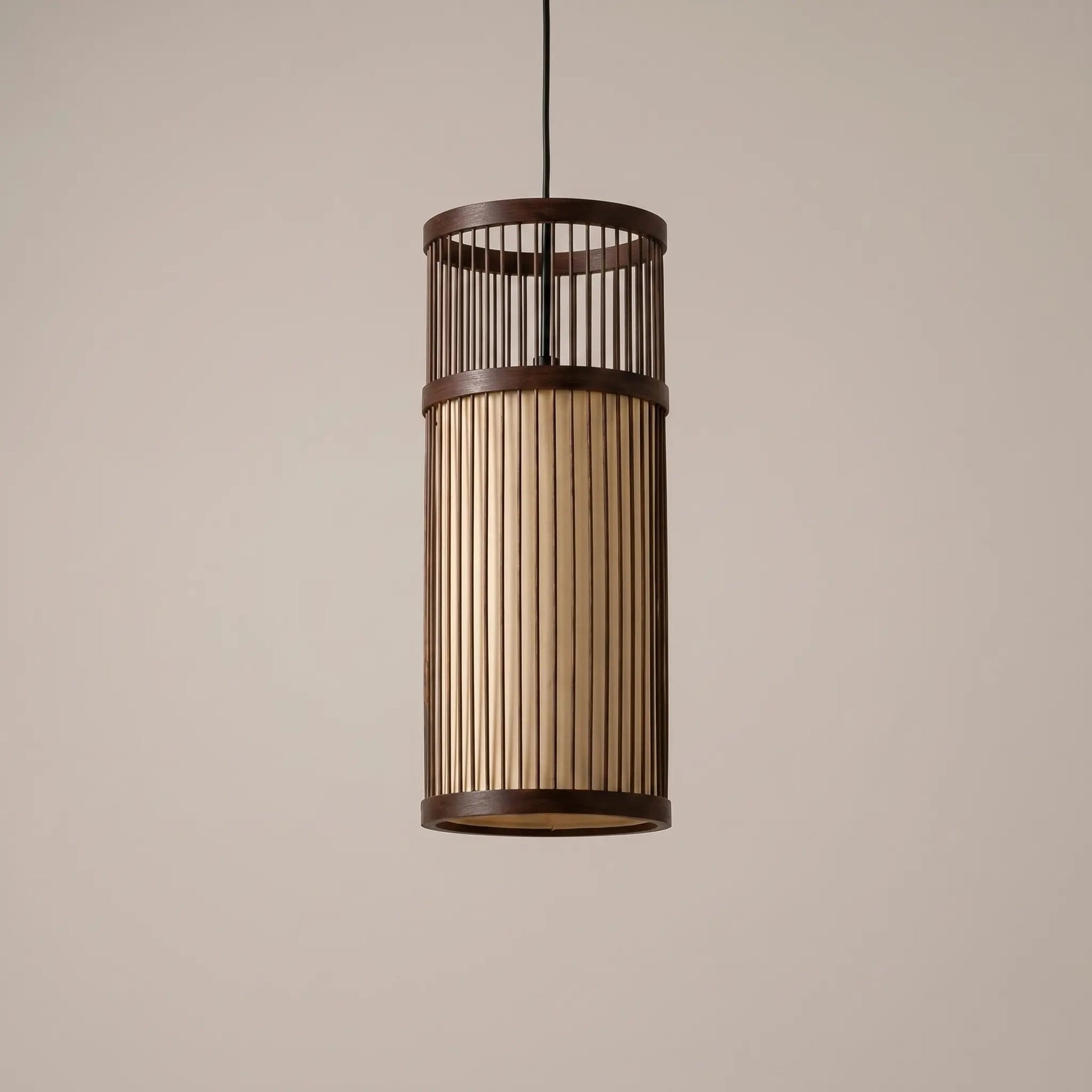 Edron hand-woven rattan pendant light, packshot on a neutral background | Wickleigh