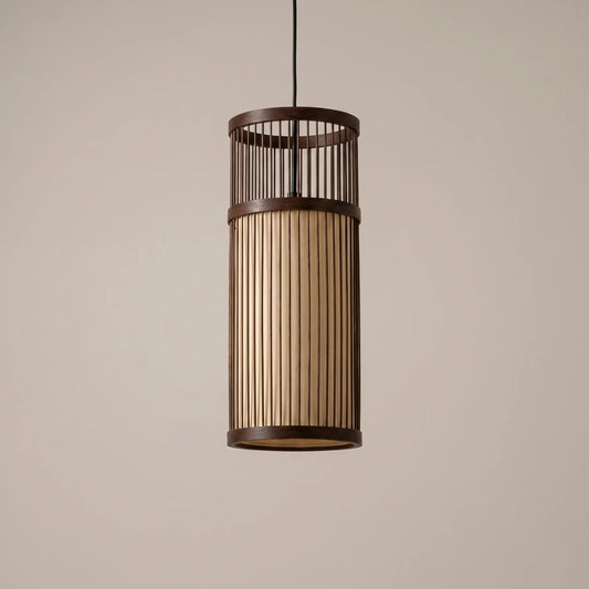 Edron hand-woven rattan pendant light, packshot on a neutral background | Wickleigh