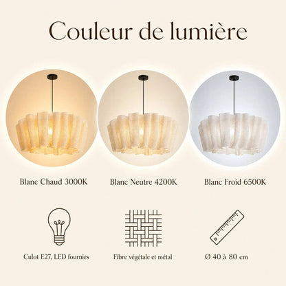 Light colours of the Kelen pendant light: warm white 3000K, neutral 4200K, cool 6500K | Wickleigh