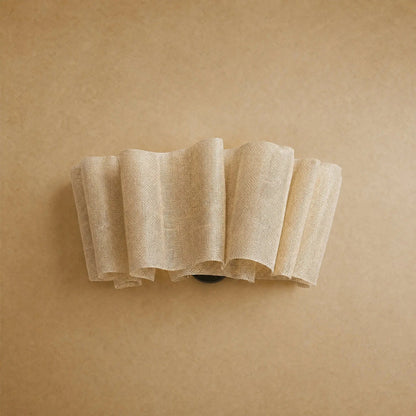 Kelen pleated fabric wall light L 43 cm, studio packshot | Wickleigh