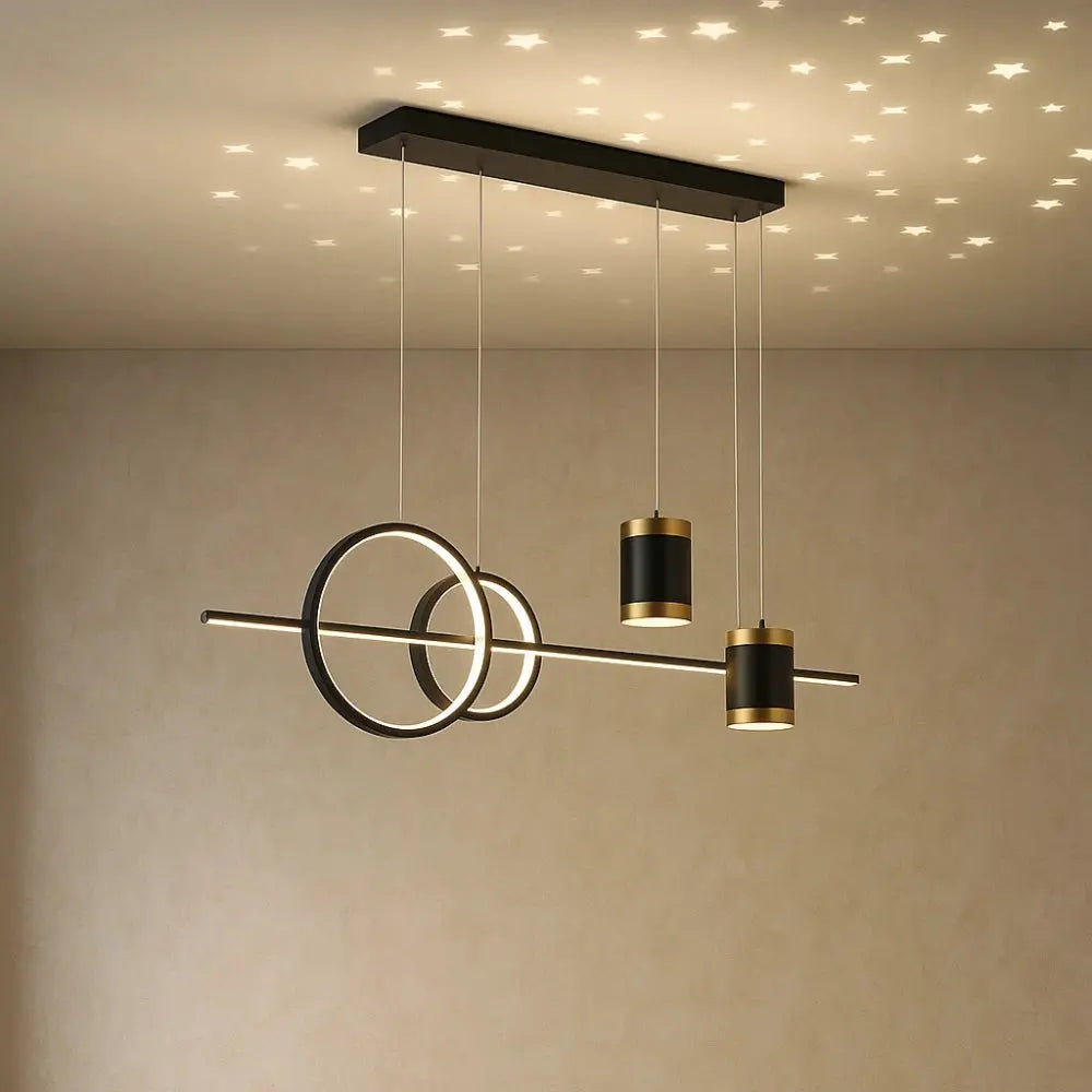 Edova LED pendant light, Type A, three colours without remote, black | Wickleigh