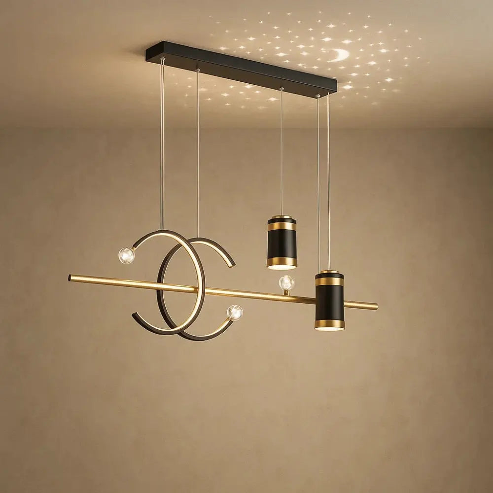 Edova LED pendant light, Type B, three colours without remote, black | Wickleigh