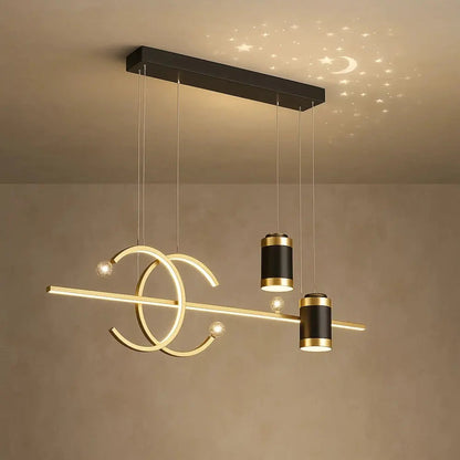 Edova LED pendant light, Type B, three colours without remote, gold | Wickleigh