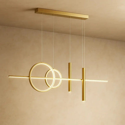 Edova LED pendant light, Type C, three colours without remote, gold | Wickleigh