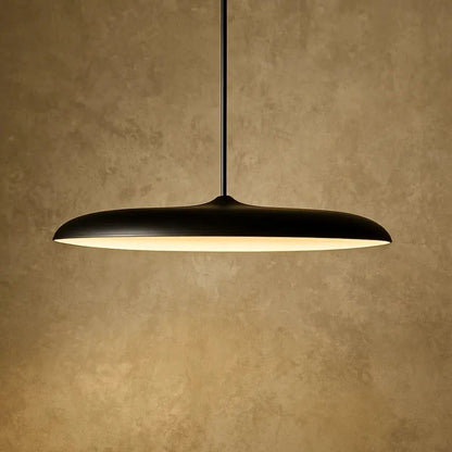 Wynna industrial pendant light, black, remote colour-changeable, 40cm, packshot | Wickleigh