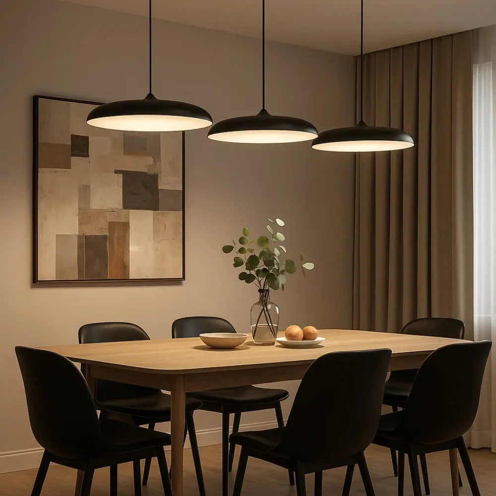 Wynna industrial pendant light, metal dome, packshot | Wickleigh