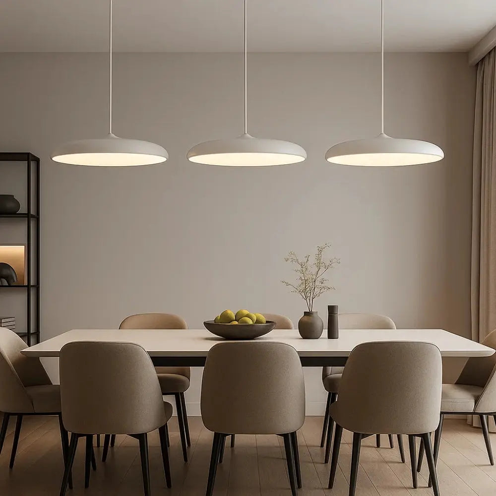 Wynna industrial pendant light, metal dome, packshot | Wickleigh