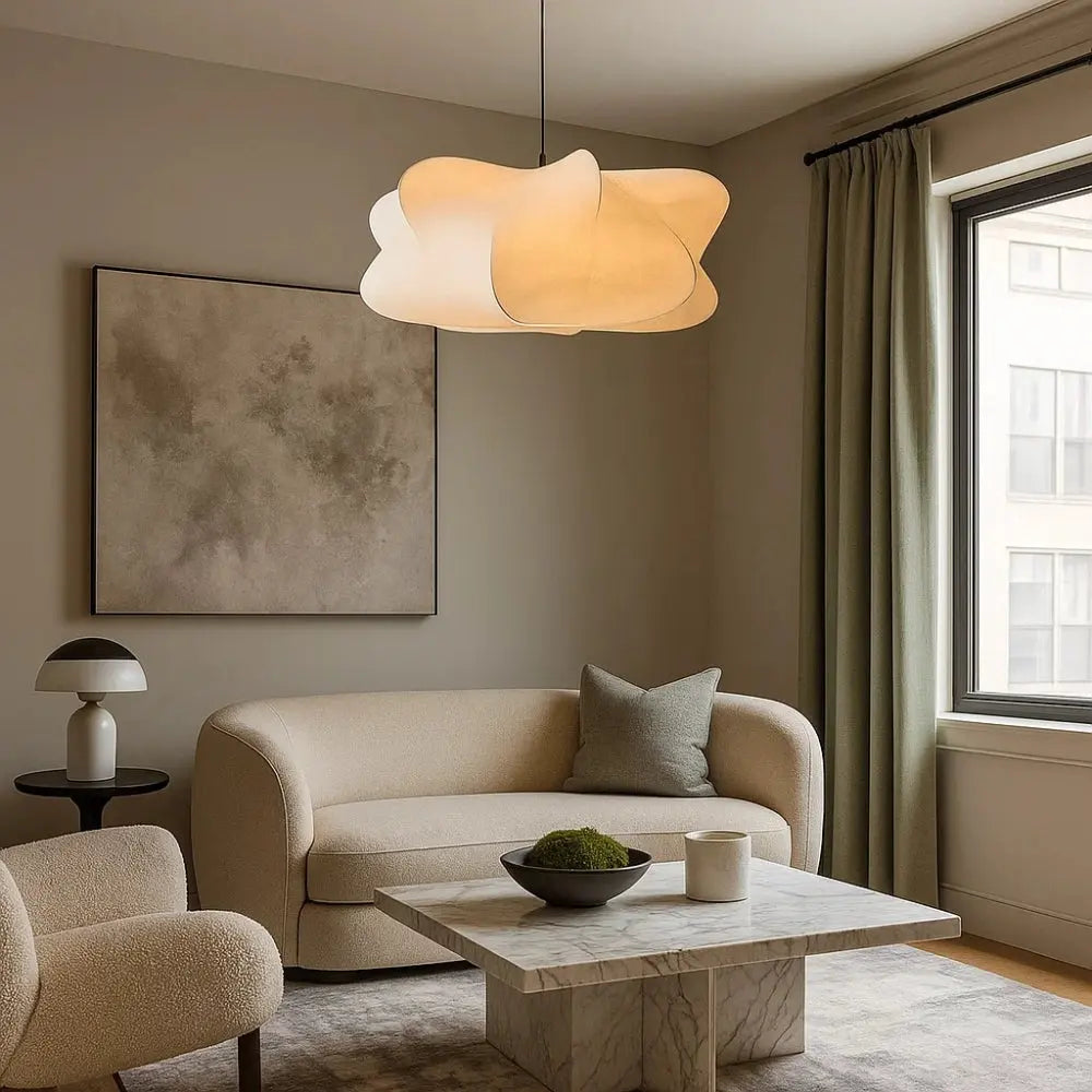 Gwenra silk cloud pendant light, packshot | Wickleigh