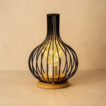 Ylova wrought iron lamp, sobering bottle style, packshot | Wickleigh
