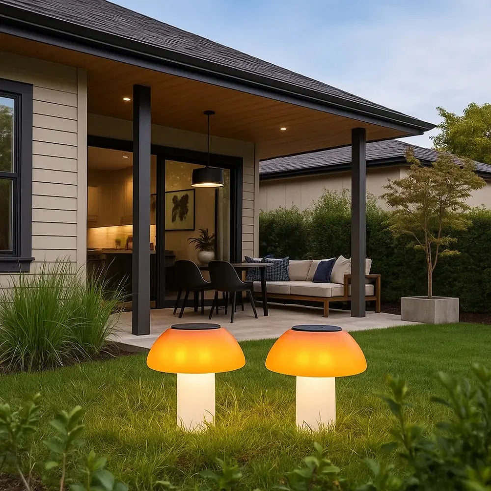 Embin solar garden light, mushroom shape | Wickleigh
