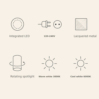 Odron adjustable wall light features