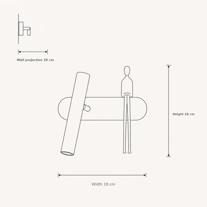 Odron adjustable wall light size guide