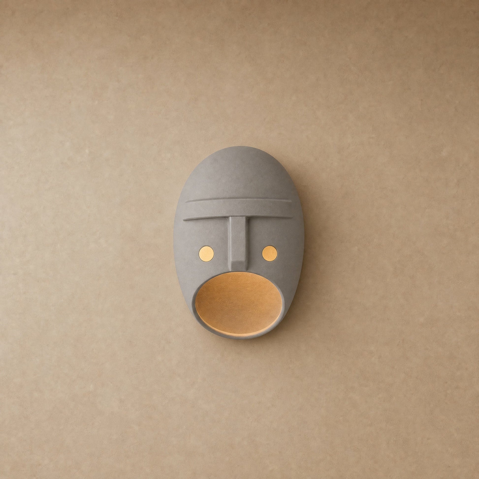 Faelin wall light, Headband design in grey matte resin | Wickleigh