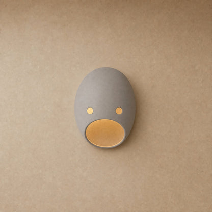 Faelin wall light, Pebble design in grey matte resin | Wickleigh