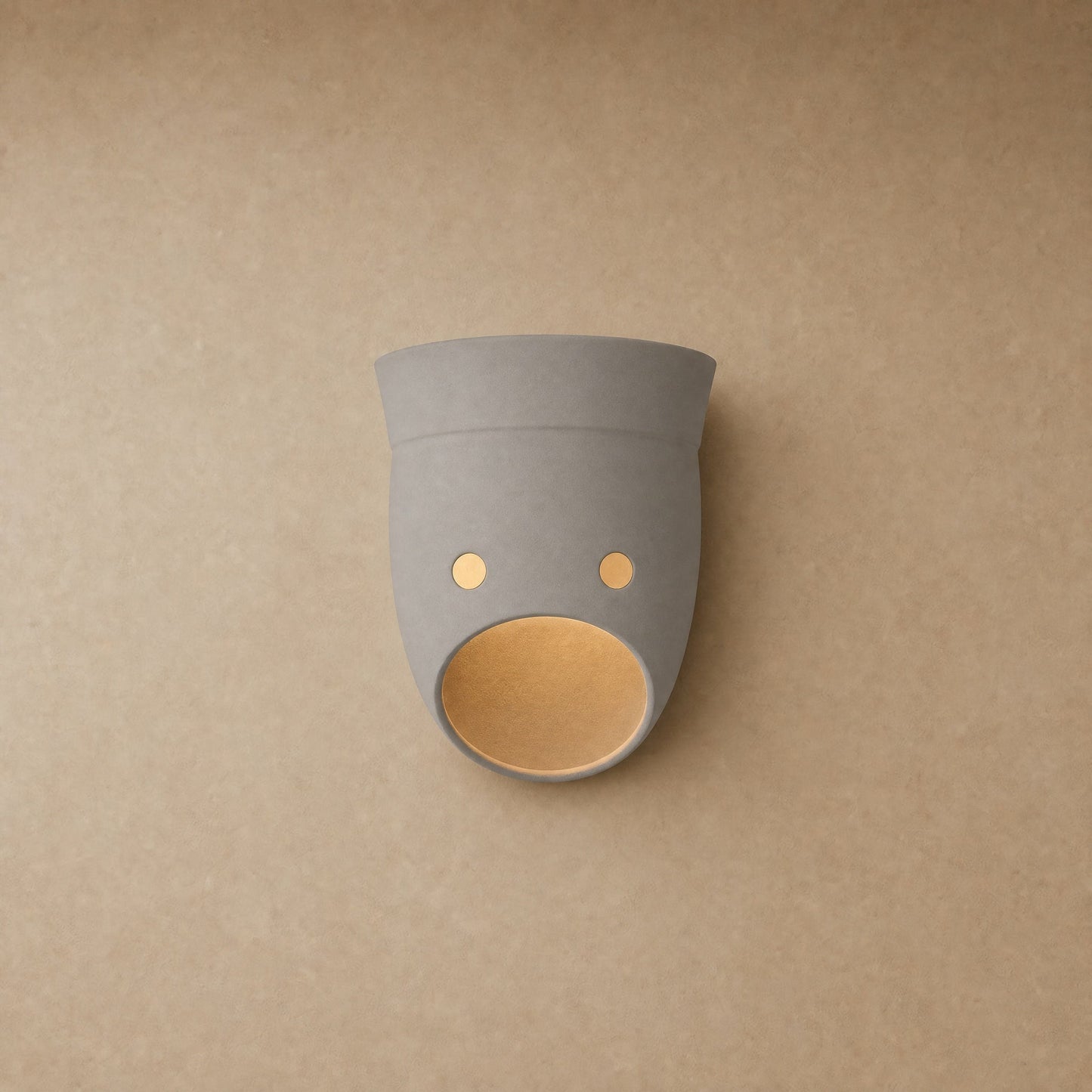 Faelin wall light, Toque design in grey matte resin | Wickleigh