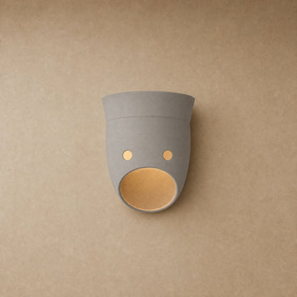 Faelin wall light, Toque design in grey matte resin | Wickleigh