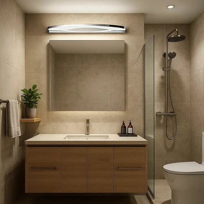 Ulrin bathroom wall light, acrylic halo | Wickleigh