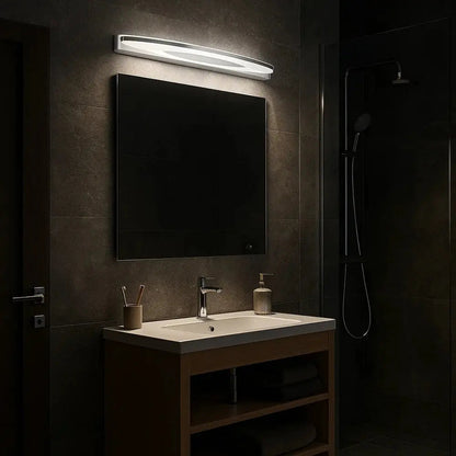 Ulrin bathroom wall light, acrylic halo | Wickleigh