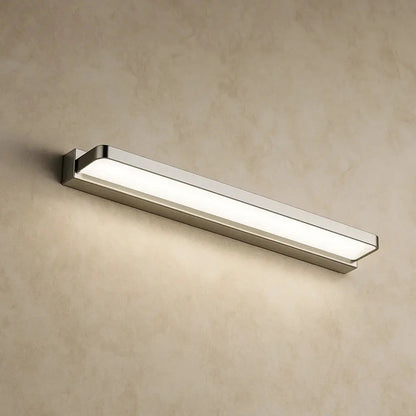 Ennin bathroom wall light, cool white, stainless steel finish, 112cm | Wickleigh