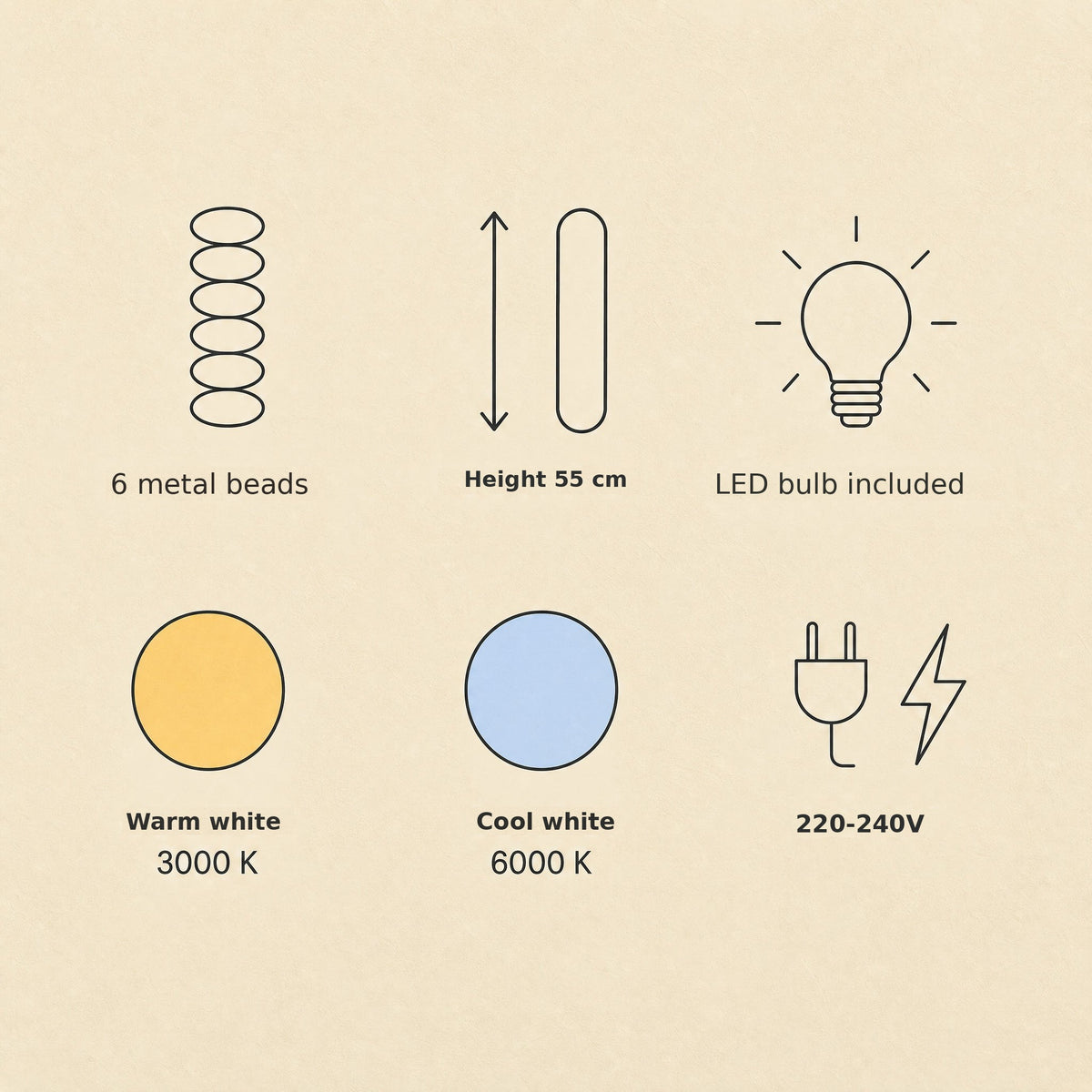 Kavlin beaded pendant light features
