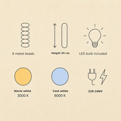 Kavlin beaded pendant light features