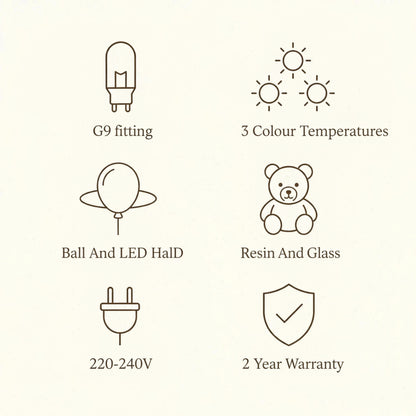 Hedin bear wall light features