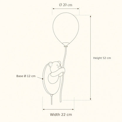 Hedin bear wall light size guide