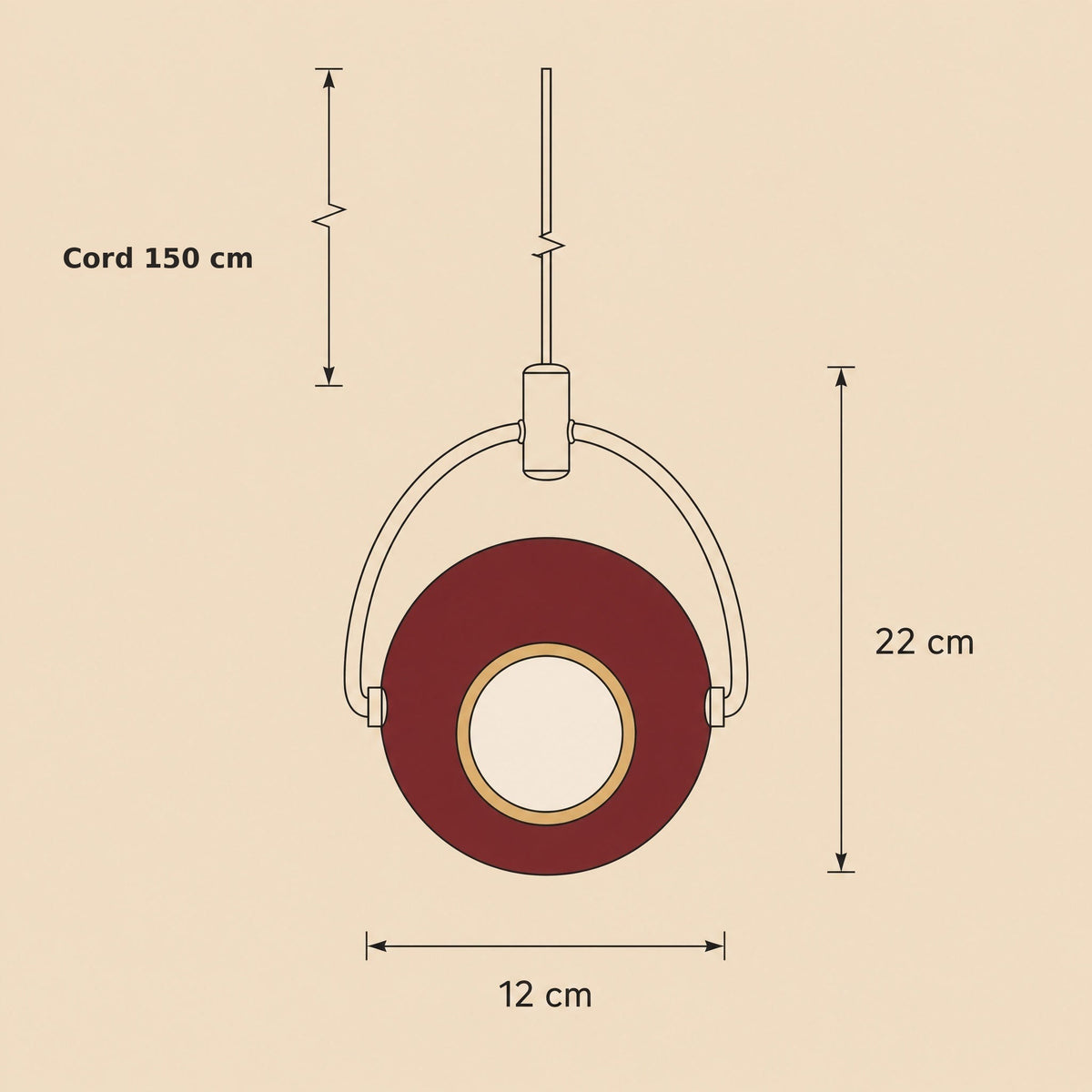 Broin bedroom pendant light size guide