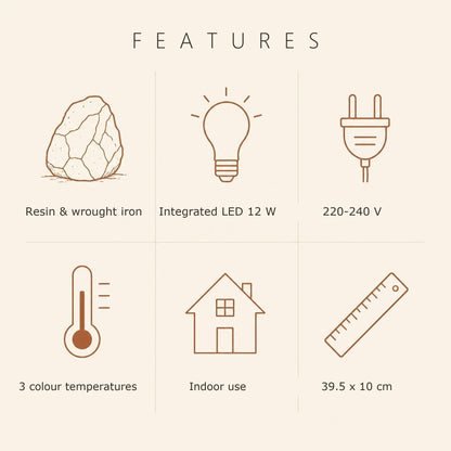 Brevna bedroom wall light features