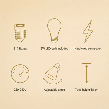 Eilin brass wall light features