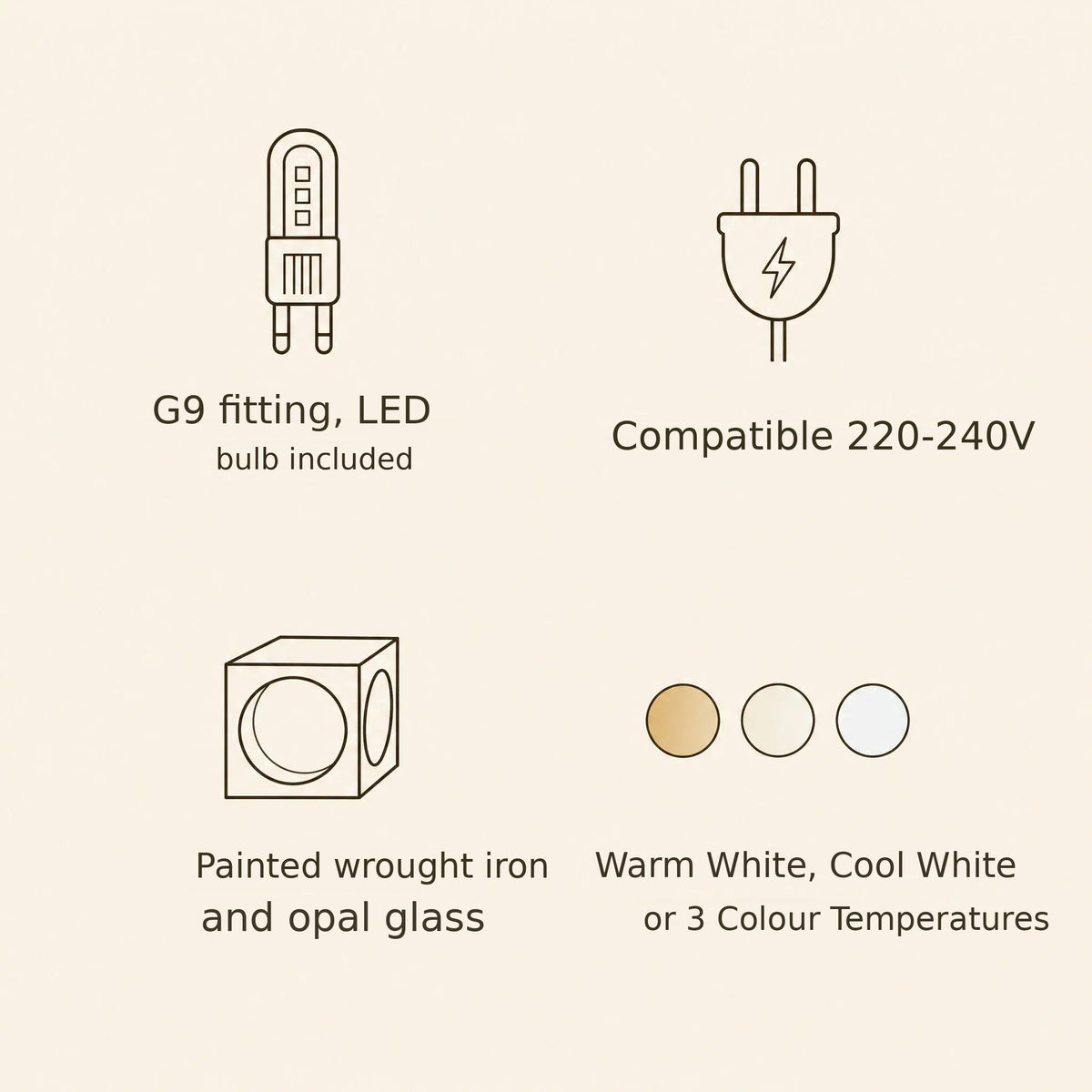 Asina retro cube pendant light features