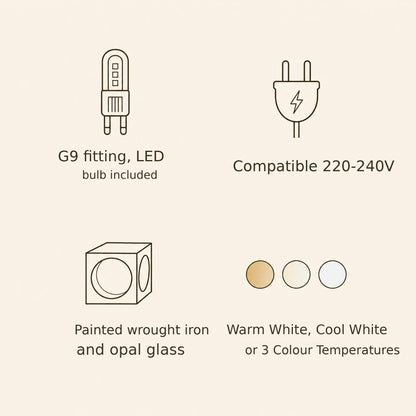 Asina retro cube pendant light features
