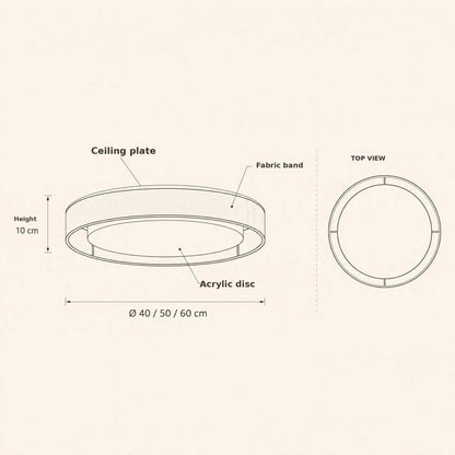 Thone fabric ceiling light size guide