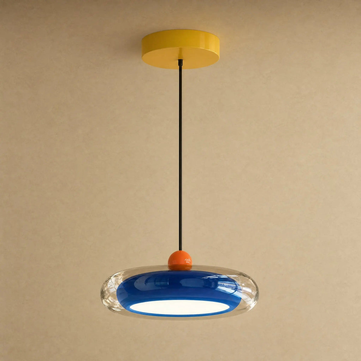 Hallway Ceiling Light, Coloured Glass Pebble | Aswyn
