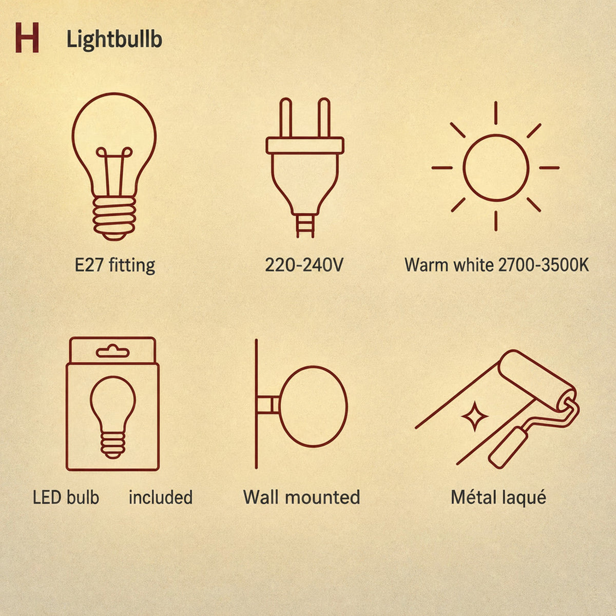 Cadren hallway wall light features