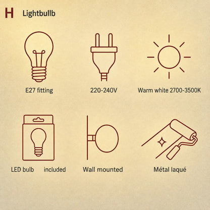 Cadren hallway wall light features