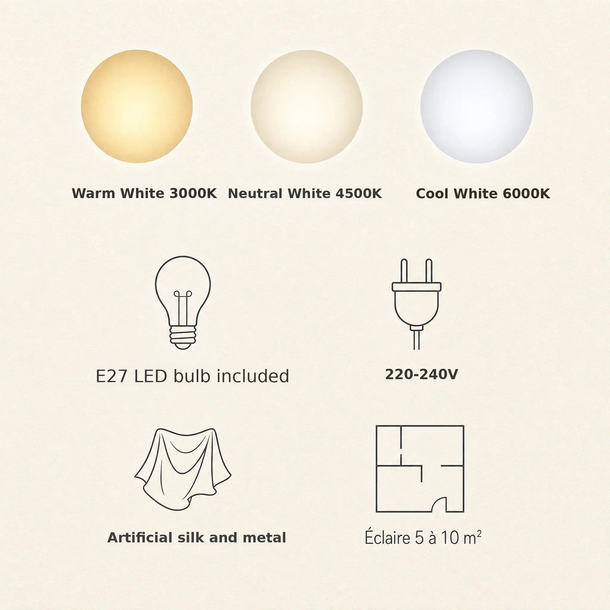 Arnell silk zen lantern pendant light features