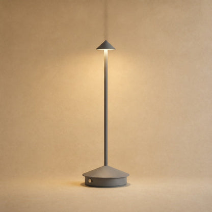 Virren cordless table lamp in grey | Wickleigh