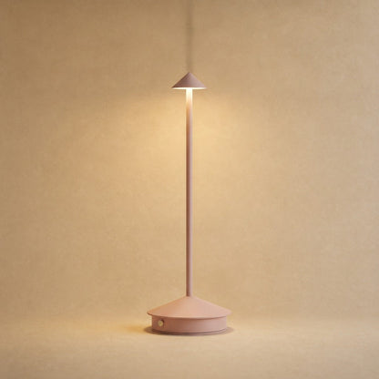 Virren cordless table lamp in pink | Wickleigh