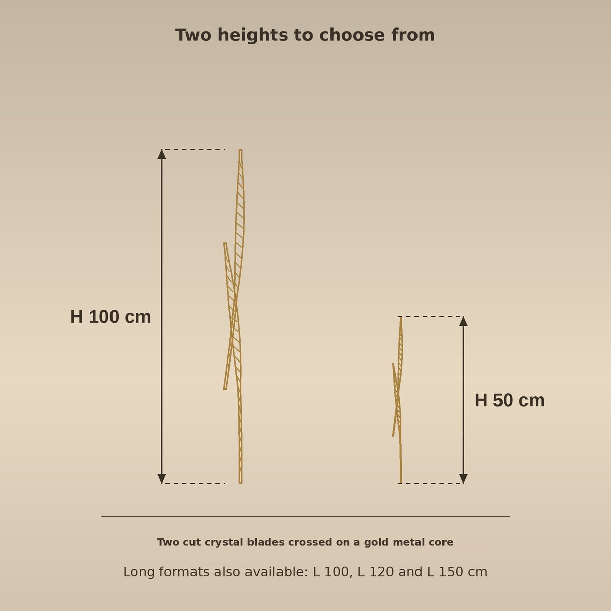 Frena crystal wall light size guide