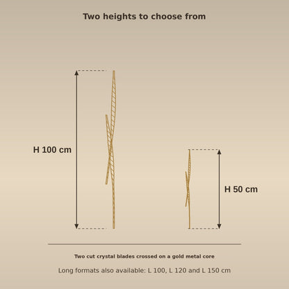 Frena crystal wall light size guide