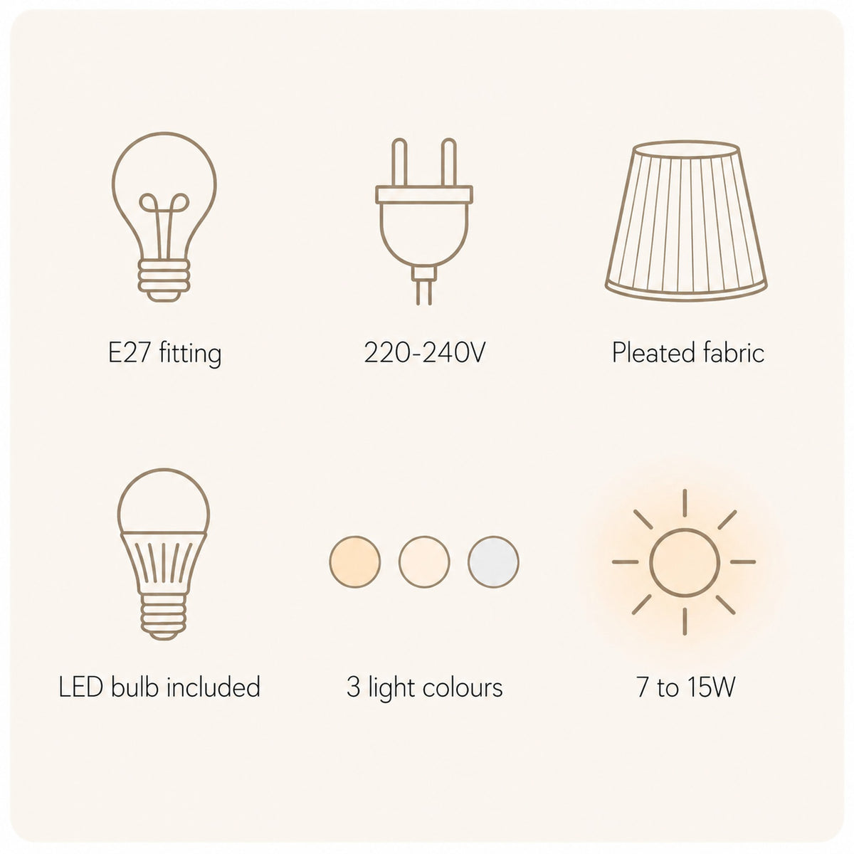 Havin cream pleated linen pendant light features