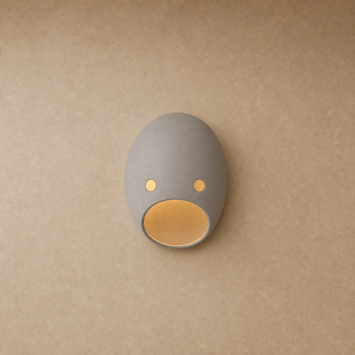 Faelin wall light, Pebble design in grey matte resin | Wickleigh